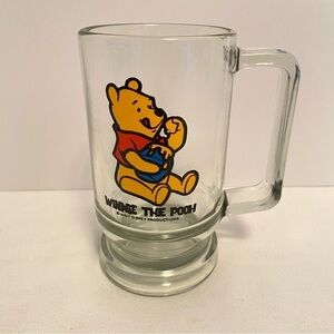 Walt Disney Productions Winnie The Pooh Glass Mug Vintage 1970's